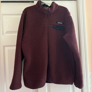 Burgundy Columbia Fleece Jacket
